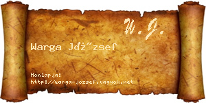 Warga József névjegykártya